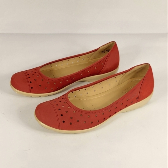 Hotter Livvy Red Ballet Flats #728 Size 8 - Picture 1 of 12